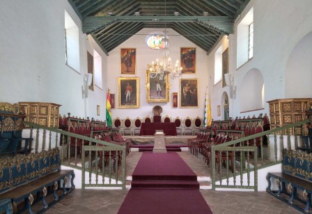 Sucre, Casa de la libertad : le salon de l'indépendance. Sucre, Casa de la libertad : le salon de l'indépendance.