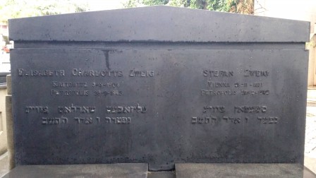 Tombe de Stefan & Lotte Zweig, cimetière municipal, Petrópolis, avril 2016