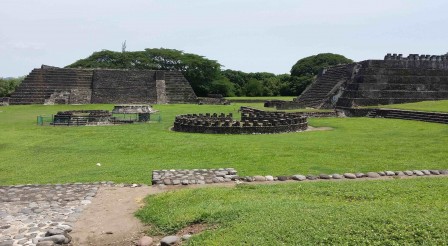 Ruines de Cempoala (nord de Veracruz). La Malinche y fait découvir les réalités méso-américaines à Cortés en 1519 puis 1521. Zempoala, août 2016