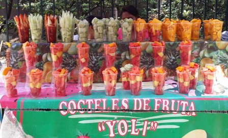 Cocktails de fruits, bois de Chapultepec, Ciudad de México, août 2016