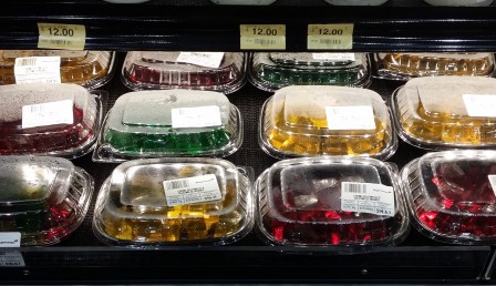 Au dessert : gélatine, supermarché, Culhuacan, Ciudad de México, août 2016
