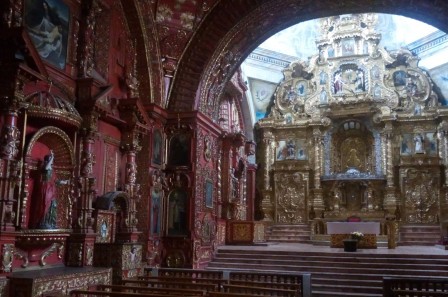 La chapelle du Rosaire à Saint-Domingo, Quito, décembre 2016
