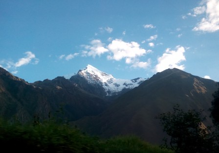 Le Nevado Verónica (5682 m) domine la vallée sacrée, février 2017