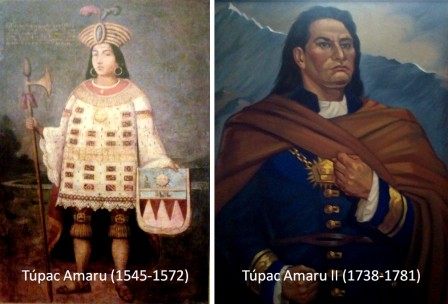 Quatre générations et le costume séparent les 2 Túpac Amaru…***