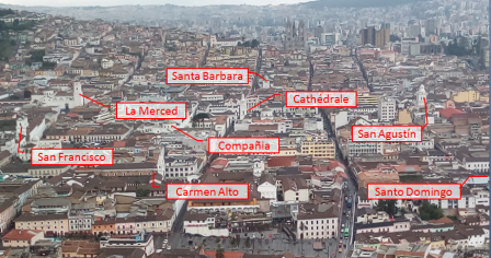 … et Quito en décembre 2016 : la structure du centre est intacte, jardin de San Agustín mis à part…