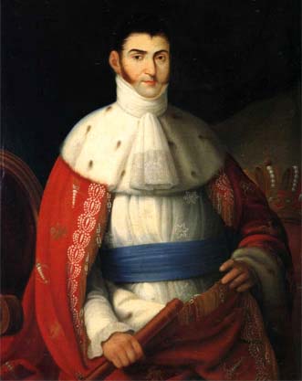 Agustín de Iturbide, libérateur du Mexique, se fait proclamer empereur un 18 mai : comme Napoléon. mais est rapidement destitué puis assassiné. Portait anonyme XIXe siècle