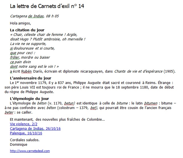 La lettre de Carnets d’exil n° 14 La lettre de Carnets d’exil n° 14